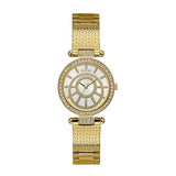 Buy Shop Guess Muse Crystals White Dial Rose Gold Steel Strap Watch For Women - W1008L2 USA Online