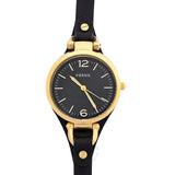 Buy Shop Fossil Georgia Black Dial Black Leather Strap Watch for Women - ES3148 USA Online