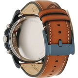 Buy Shop Fossil Grant Chronograph Blue Dial Brown Leather Strap Watch for Men - FS5151 USA Online
