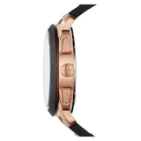 Buy Shop Fossil Machine Chronograph Black Dial Black Leather Strap Watch for Men - FS5120 USA Online