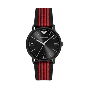 Buy Shop Emporio Armani Kappa Black Dial Two Tone NATO Strap Watch For Men - AR11015 USA Online