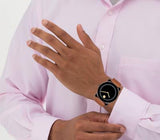Buy Shop Movado Bold Black Dial Brown Leather Strap Watch For Men - 3600305 USA Online