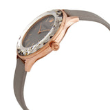 Swarovski Octea Nova Grey Dial Grey Leather Strap Watch for Women - 5295326