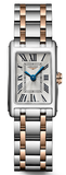 Buy Shop Longines Dolcevita 18K Gold Silver Dial Two Tone Steel Strap Watch for Women - L5.258.5.71.7 USA Online