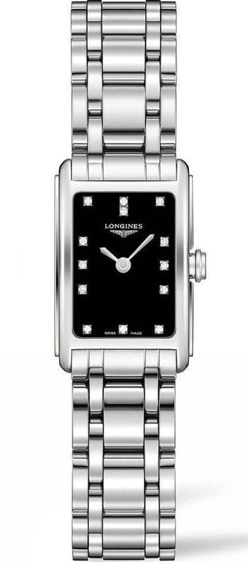 Buy Shop Longines Dolcevita Black Dial Silver Steel Strap Watch for Women - L5.258.4.57.6 USA Online
