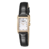 Buy Shop Longines Dolcevita Diamonds Mother of Pearl White Dial Black Leather Strap Watch for Women - L5.258.8.87.0 USA Online