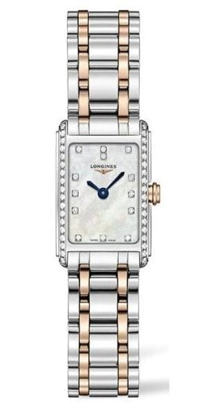Buy Shop Longines Dolcevita Diamonds Mother of Pearl White Dial Two Tone Steel Strap Watch for Women - L5.258.5.89.7 USA Online