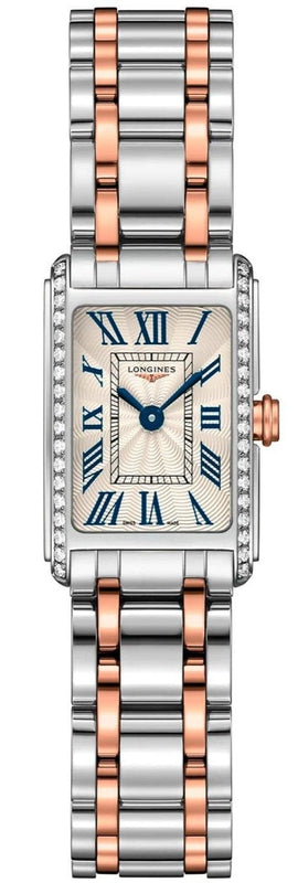Buy Shop Longines Dolcevita Diamonds White Dial Two Tone Steel Strap Watch for Women - L5.258.5.79.7 USA Online