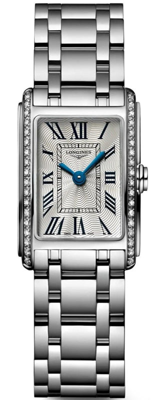 Buy Shop Longines Dolcevita Diamonds Silver Dial Silver Steel Strap Watch for Women - L5.258.0.71.6 USA Online