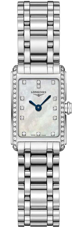 Buy Shop Longines Dolcevita Diamonds Mother of Pearl Dial Silver Steel Strap Watch for Women - L5.258.0.87.6 USA Online