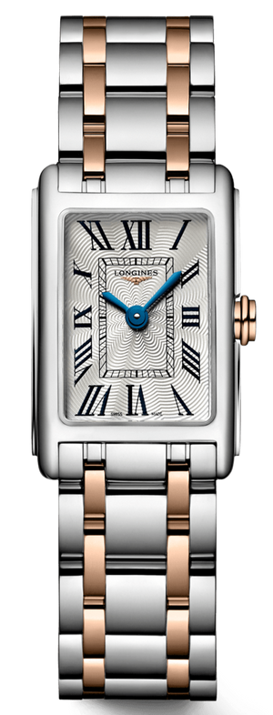 Buy Shop Longines Dolcevita 18K Gold Silver Dial Two Tone Steel Strap Watch for Women - L5.258.5.71.7 USA Online