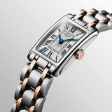 Buy Shop Longines Dolcevita 18K Gold Silver Dial Two Tone Steel Strap Watch for Women - L5.258.5.71.7 USA Online