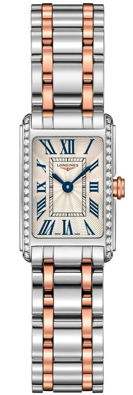 Buy Shop Longines Dolcevita Diamonds White Dial Two Tone Steel Strap Watch for Women - L5.258.5.79.7 USA Online