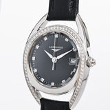 Buy Shop Longines Equestrian Arche Quartz Diamond Black Dial Watch for Women - L6.136.0.57.0 USA Online