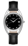Buy Shop Longines Equestrian Arche Quartz Diamond Black Dial Watch for Women - L6.136.0.57.0 USA Online