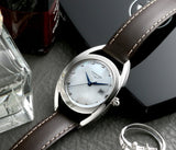 Buy Shop Longines Equestrian Mother of Pearl Dial Brown Leather Strap Watch for Women - L6.136.0.87.2 USA Online