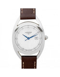Buy Shop Longines Equestrian Mother of Pearl Dial Brown Leather Strap Watch for Women - L6.136.0.87.2 USA Online
