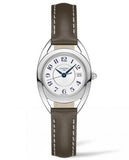 Buy Shop Longines Equestrian Mother of Pearl Dial Brown Leather Strap Watch for Women - L6.136.4.87.2 USA Online