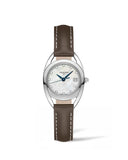 Buy Shop Longines Equestrian Mother of Pearl Dial Brown Leather Strap Watch for Women - L6.136.4.87.2 USA Online