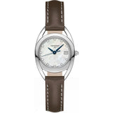 Buy Shop Longines Equestrian Mother of Pearl Dial Brown Leather Strap Watch for Women - L6.136.4.87.2 USA Online