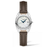 Buy Shop Longines Equestrian Mother of Pearl Dial Brown Leather Strap Watch for Women - L6.136.4.87.2 USA Online