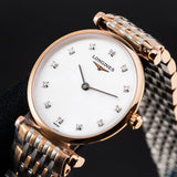 Buy Shop Longines La Grande Classique De Longines Diamonds Mother of Pearl Dial Two Tone Mesh Bracelet Watch for Women - L4.209.1.97.7 USA Online