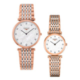 Buy Shop Longines La Grande Classique De Longines Diamonds Mother of Pearl Dial Two Tone Mesh Bracelet Watch for Women - L4.209.1.97.7 USA Online