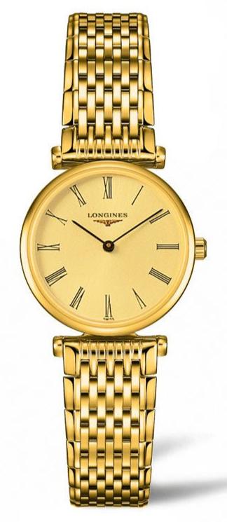 Buy Shop Longines La Grande Classique de Longines Gold Dial Gold Mesh Bracelet Watch for Women - L4.209.2.31.8 USA Online