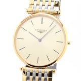 Buy Shop Longines La Grande Classique De Longines Gold Dial Two Tone Mesh Bracelet Watch for Women - L4.755.2.32.7 USA Online