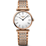 Longines La Grande Classique De Longines White Dial Two Tone Mesh Bracelet Watch for Women - L4.209.1.91.7