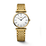 Longines La Grande Classique De Longines White Dial Gold Steel Strap Watch for Women - L4.209.2.11.8