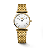 Longines La Grande Classique De Longines White Dial Gold Steel Strap Watch for Women - L4.209.2.11.8