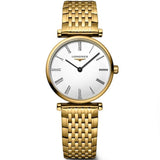 Longines La Grande Classique De Longines White Dial Gold Steel Strap Watch for Women - L4.209.2.11.8