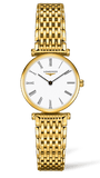 Longines La Grande Classique De Longines White Dial Gold Steel Strap Watch for Women - L4.209.2.11.8