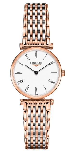 Longines La Grande Classique De Longines White Dial Two Tone Mesh Bracelet Watch for Women - L4.209.1.91.7