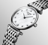 Buy Shop Longines La Grande Classique Diamonds White Dial Silver Steel Strap Watch for Women - L4.209.4.87.6 USA Online
