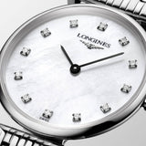 Buy Shop Longines La Grande Classique Diamonds White Dial Silver Steel Strap Watch for Women - L4.209.4.87.6 USA Online