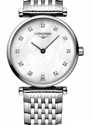Buy Shop Longines La Grande Classique Diamonds White Dial Silver Steel Strap Watch for Women - L4.209.4.87.6 USA Online
