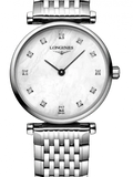 Buy Shop Longines La Grande Classique Diamonds White Dial Silver Steel Strap Watch for Women - L4.209.4.87.6 USA Online