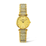 Longines La Grande Classique Quartz Gold Dial Two Tone Mesh Bracelet Watch for Women - L4.209.2.32.7