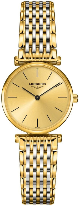 Buy Shop Longines La Grande Classique Quartz Gold Dial Two Tone Mesh Bracelet Watch for Women - L4.209.2.32.7 USA Online