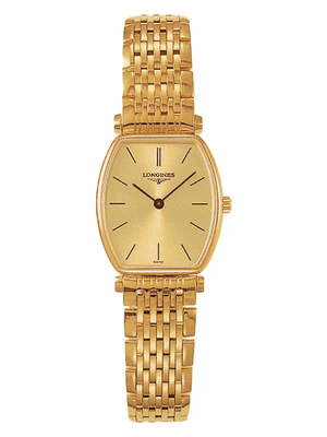 Buy Shop Longines La Grande Classique Tonneau 22 Yellow Gold Watch for Women - L4.205.2.32.8 USA Online