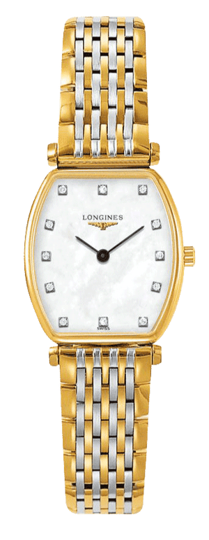 Longines La Grande Classique White Dial Two Tone Mesh Bracelet Watch for Women - L4.205.2.87.7