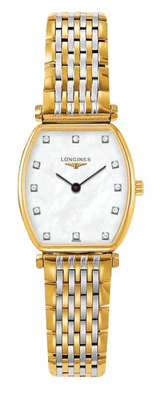 Longines La Grande Classique White Dial Two Tone Mesh Bracelet Watch for Women - L4.205.2.87.7