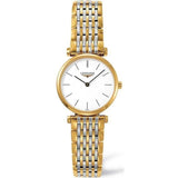 Longines La Grande Classique White Dial Two Tone Mesh Bracelet Watch for Women - L4.209.2.12.7