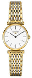Longines La Grande Classique White Dial Two Tone Mesh Bracelet Watch for Women - L4.209.2.12.7