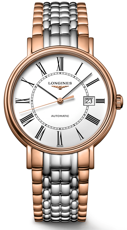Buy Shop Longines Presence 38.5mm Automatic White Dial Two Tone Steel Strap Watch for Men - L4.921.1.11.7 USA Online