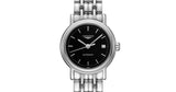 Buy Shop Longines Presence 25.5mm Automatic Black Dial Silver Steel Strap Watch for Women - L4.321.4.52.6 USA Online