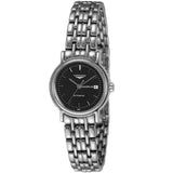 Buy Shop Longines Presence 25.5mm Automatic Black Dial Silver Steel Strap Watch for Women - L4.321.4.52.6 USA Online