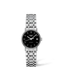 Buy Shop Longines Presence 25.5mm Automatic Black Dial Silver Steel Strap Watch for Women - L4.321.4.52.6 USA Online